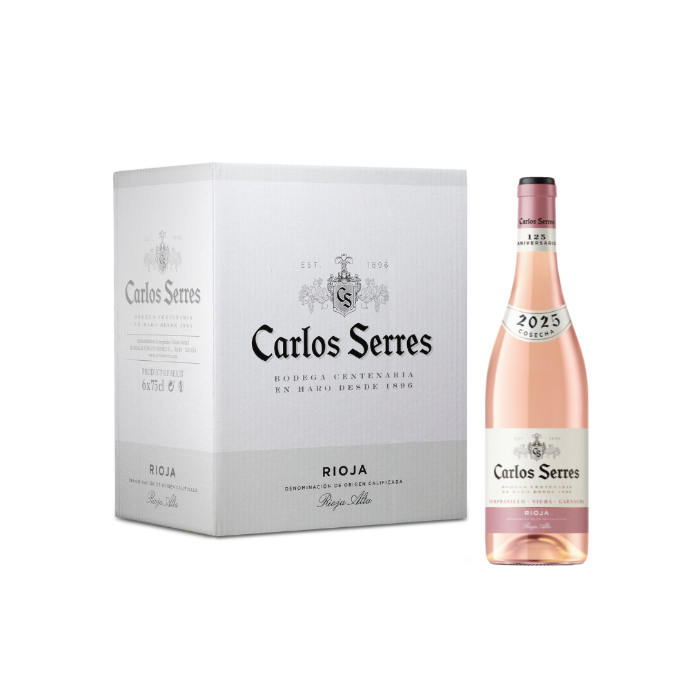 Vino Rosado Carlos Serres Rioja//Caja de 6 botellas.
